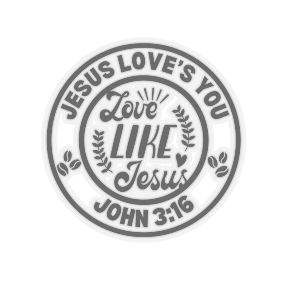 Inspirational Jesus Love Kiss-Cut Stickers - Perfect for Christians, Gifts & Décor