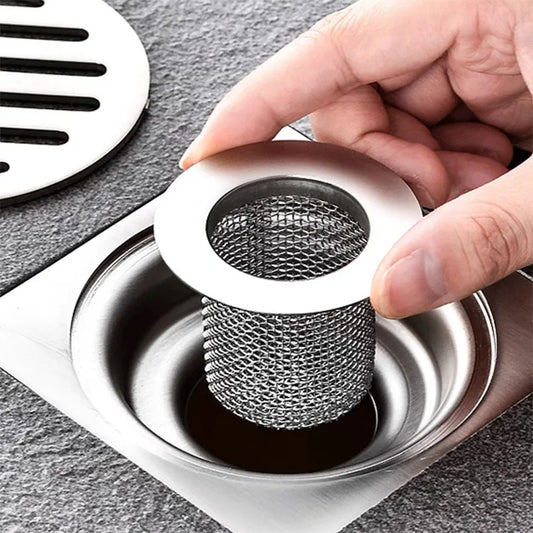 Stainless Steel Floor Drain Filter Mesh Kitchen Sink Anti-clog Filter Bathroom Hair Catcher Home Shower Strainer Drains Net