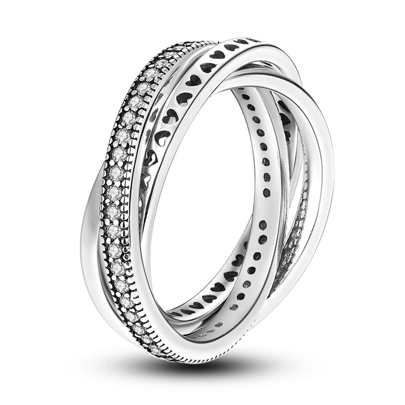 Silver Plated Women Luxury Stackable Ring Real Infinite Flower Daisy Fine Jewelry Rings For Engagement Weddling Party