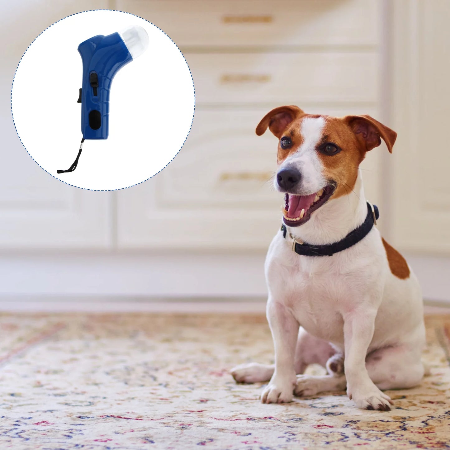 Interactive Pet Snack Launcher Dog Cat Treat Toy Food Feeder Training Tool with Comfortable Grip and Easy Loading (Blue)