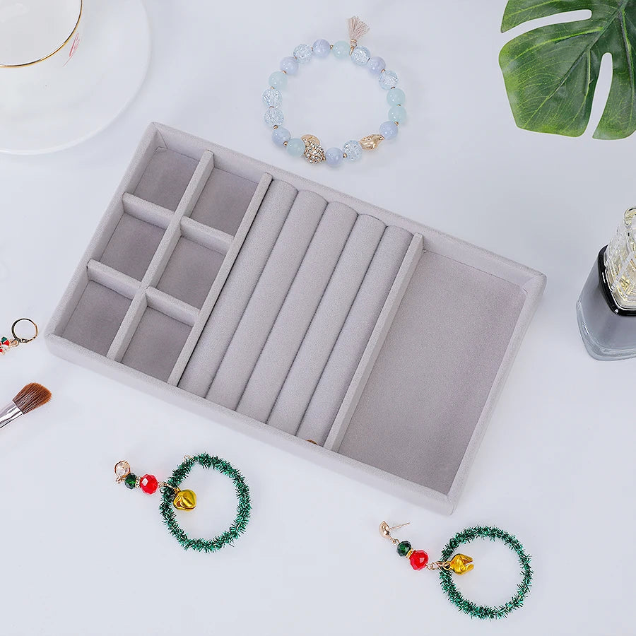 1pc, Flocking Jewelry Box Jewelry Tray, Suitable For: All Kinds of Jewelry Storage.