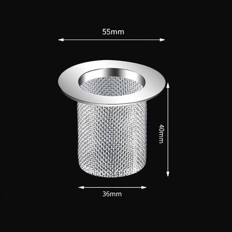 Stainless Steel Floor Drain Filter Mesh Kitchen Sink Anti-clog Filter Bathroom Hair Catcher Home Shower Strainer Drains Net